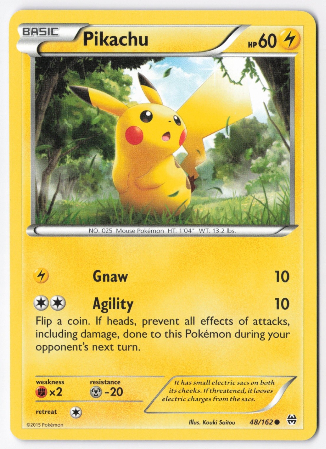 Pikachu Normal Common XY - BREAKthrough 48/162 NM