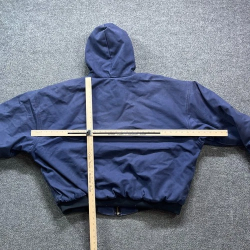 Vintage Boeing Jacket Mens 2XL Blue Duck Canvas Quilt Lined Distressed Y2K image 11