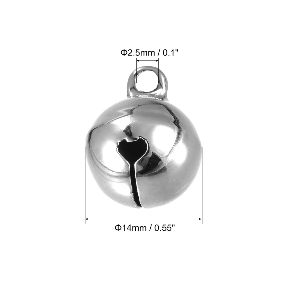 Campanas Jingle, 14 mm 12 piezas Campanas Pequeñas para Artesanía Hágalo Usted Mismo Navidad, Tono Plateado Foto 2 de 4