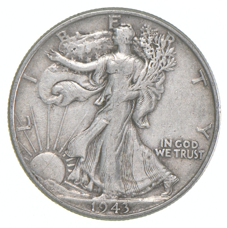 1943 XF Walking Liberty Half Dollar 90% Silver *9506
