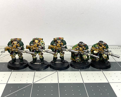 40K DARK ANGELS SCOUT MARINES x5 Squad painted GW firstborn metal Citadel AF26