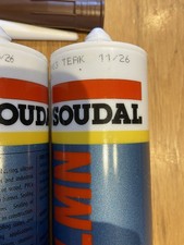 3 x  TEAK , 300 ml , Soudal , NEUTRAL CURE LOW MODULUS SILICONE SEALANT 