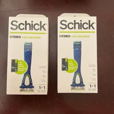 SCHICK HYDRO 4-In-1 Men's Beard Groomer, Trimmer, Razor & Edger!  -NEW! LOT of 2