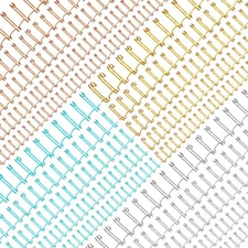 120 Pcs Twin Loop Cinch Wire Binding Spines Double Loop Wire Binding Rings Co...