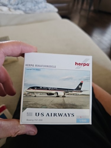 US Airways Boeing 757-200 Herpa Wings 513173 (Scale 1:500) Model Airplane New