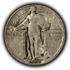 1927-D 25c Standing Liberty Silver Quarter - XF Semi Key Date - SKU-Z6245