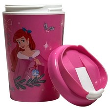 Zak Designs Little Kid Pink Disney Princesses 12oz Flip Top Sip Cup