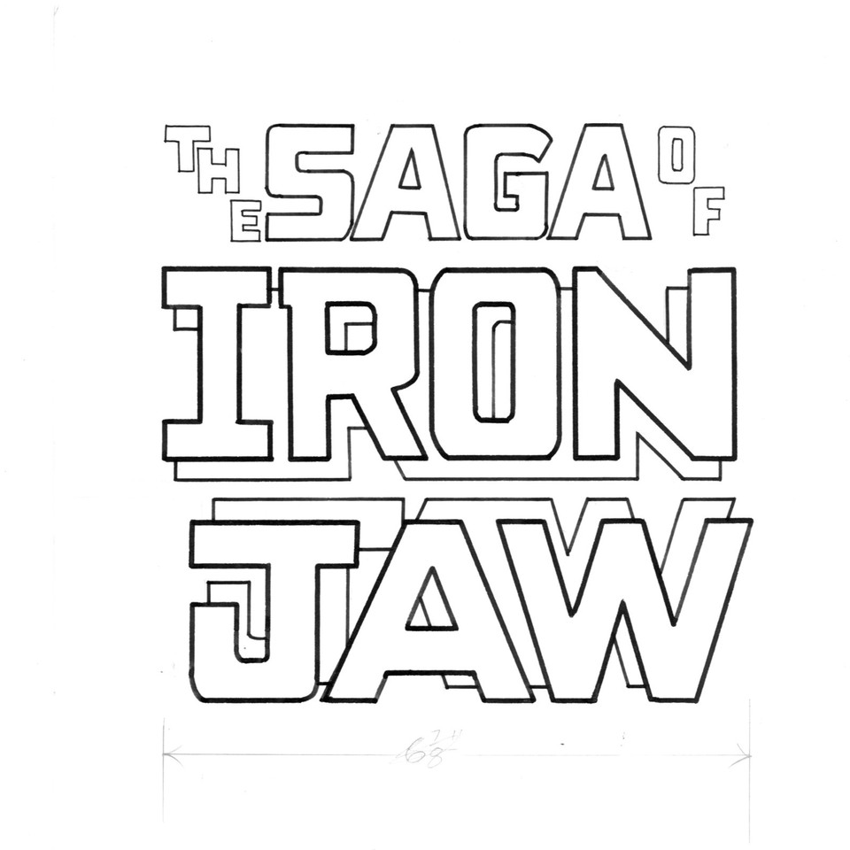 SAGA OF IRON JAW Atlas/Seaboard Original Art Interior Logo by Alan Kupperberg Comic Art