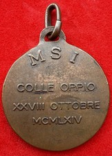 Movimento Sociale Italiano, medaglia Federazione di Colle Oppio, 1964-Roma