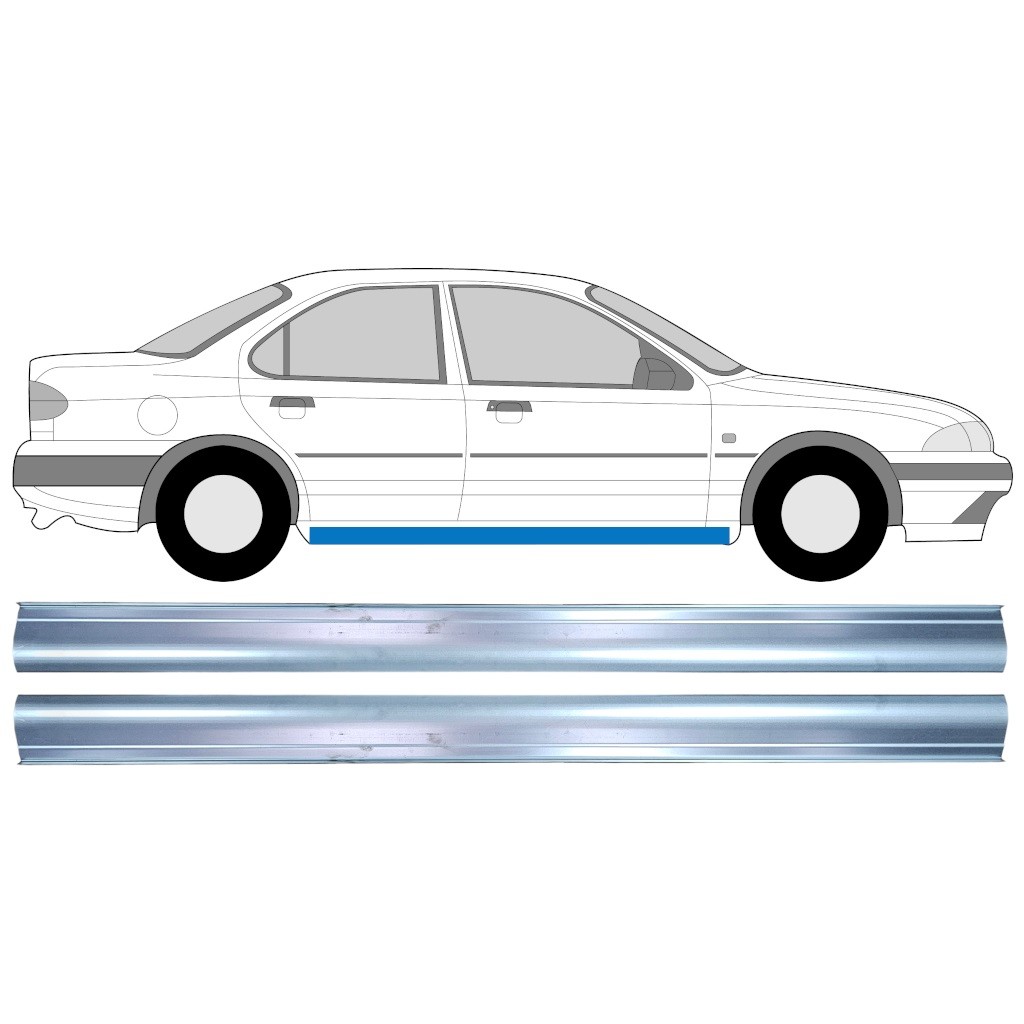 Sill repair panel for Ford Mondeo 1993-2000 / Left+Right / Set