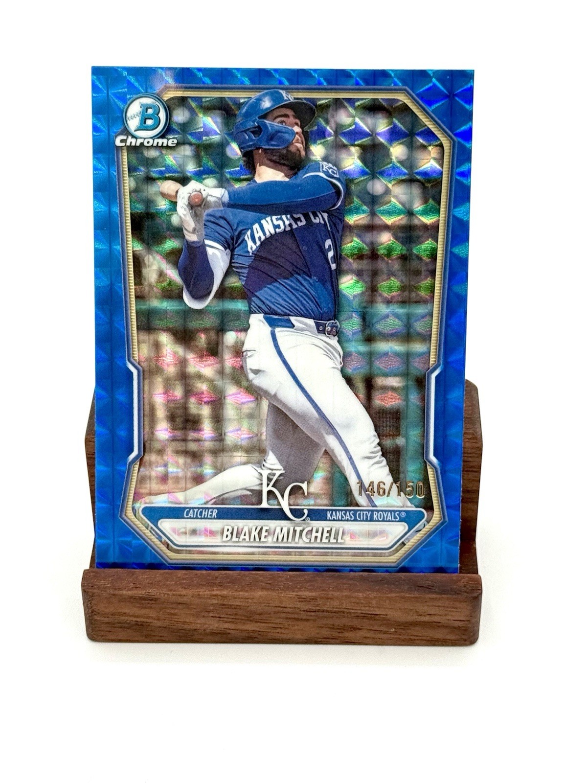 2026 Bowman Chrome Blake Mitchell Blue Geometric Refractor /150 BCP-13 Royals
