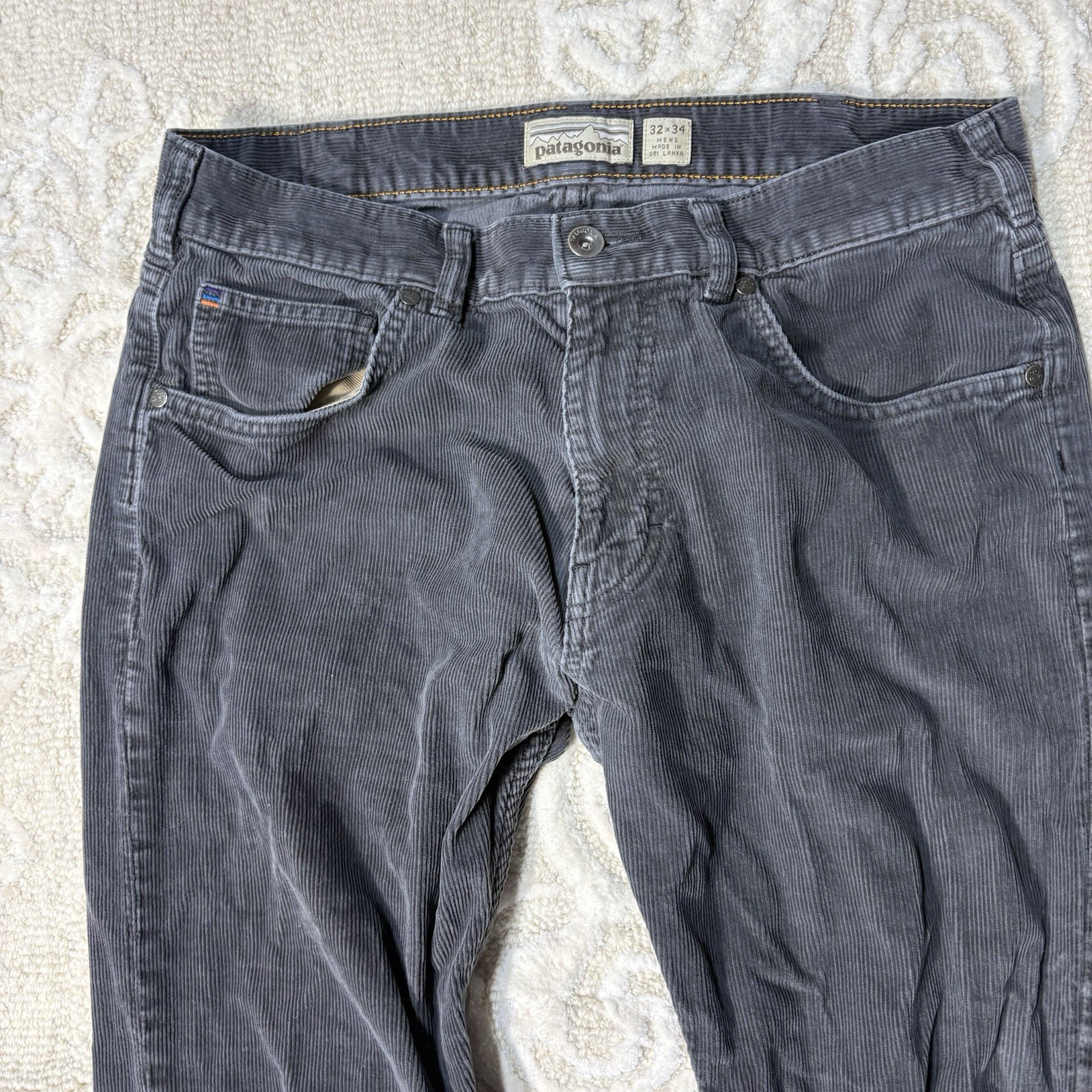 Patagonia Pants Mens 32x34 Gray Corduroy Organic Cotton Iron Clad thumbnail 2