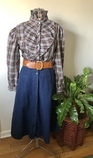 Vintage 70  s/80  s Calvin Klein Dark Wash Jean Skirt
