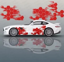 Car Honeycomb Vinyl Decals Car Sticker Kit Auto Body Decor SET OF 2: Car Decals