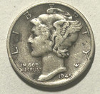 1945 MERCURY DIME - 90% SILVER - FAST FREE SHIPPING — photo 1