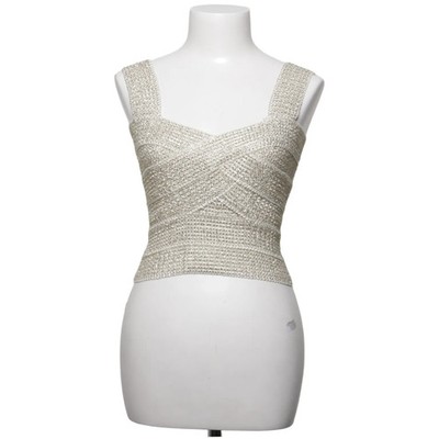 Micas, Top, Größe: M, Beige/Weiß, Polyester, Sonstiges, Damen #EVk