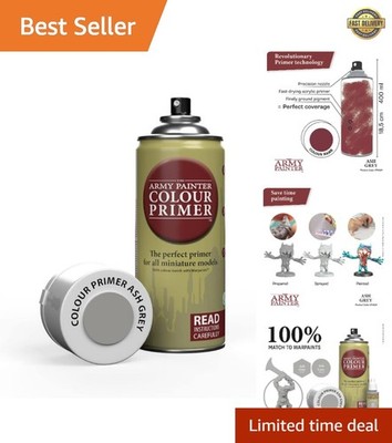 Colour Primer Ash Grey, 400 mL Acrylic Spray Primer, Spray Paint for Miniatur...
