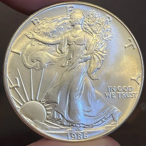 1986 AMERICAN SILVER EAGLE ~ PERFECT MS ~ RARE DATE ~ .999 Silver Dollar $1