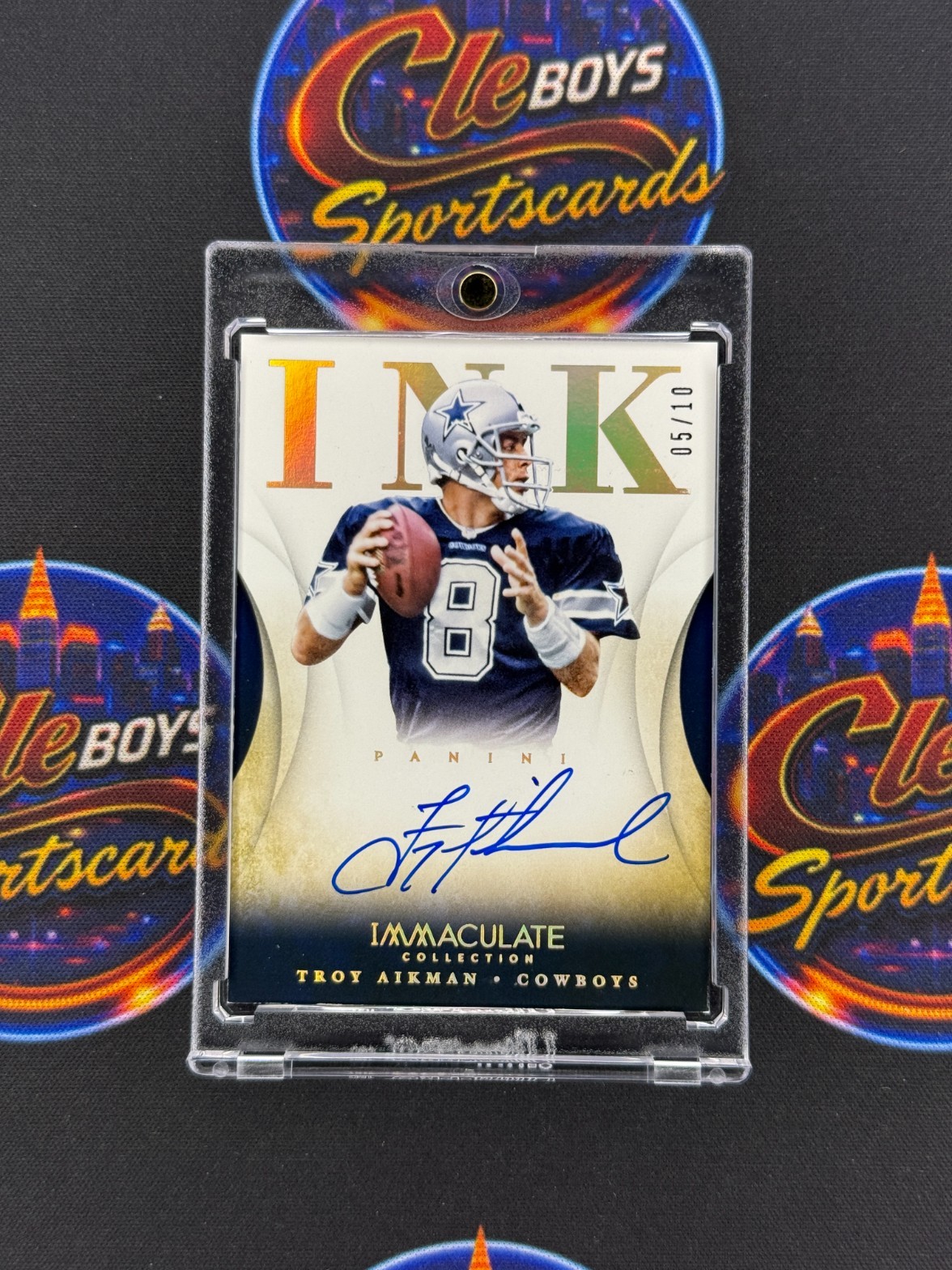 TROY AIKMAN 2014 Panini Immaculate Collection #3 Immaculate Ink Auto /10 HOF