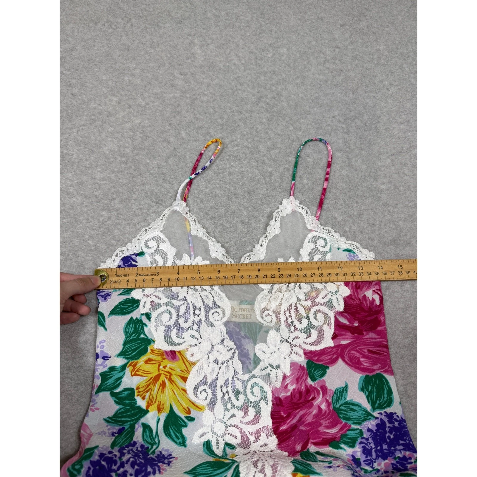 UNDERCOVER Abito corto vintage Victoria's Secret donna taglia P floreale slip