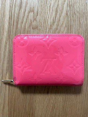 Louis Vuitton Monogram Vernis Compact Zippy Coin Wallet Pink OLD Ship Japan Rere