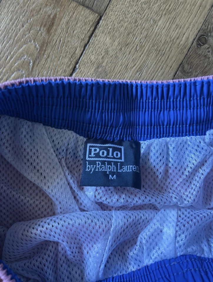 Polo by Ralph Lauren Short de bain homme M rose uni avec doublure - Photo 3/4