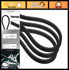3 Pcs Industrial Rubber V-Belt 1/2" Width, 33" Inside Circumference, EPDM Cogged