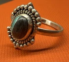 Vintage Black Jack Turquoise Ring Size 6.25 Sterling Silver 925 Southwestern