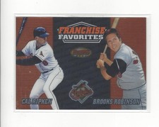 2000 Bowman's Best Franchise Favorites #FR2C Cal Ripken/Brooks Robinson Orioles