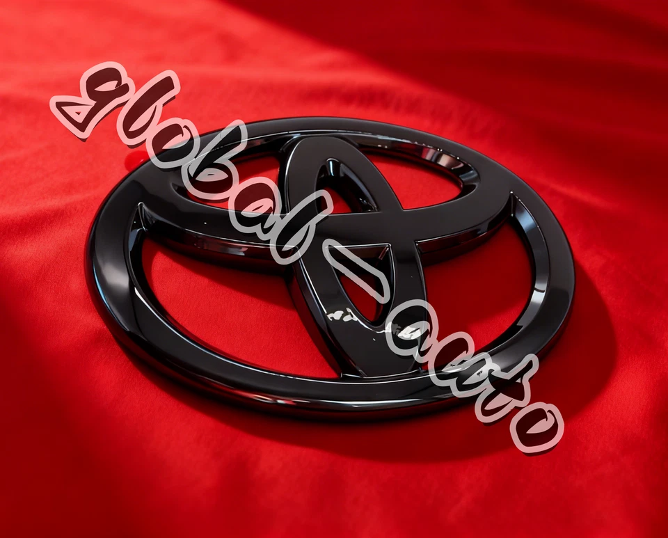 1pcs Gloss Black Out Logo Overlay Emblem for Camry Highlander Rav4 Corolla Yaris Foto 2 de 4