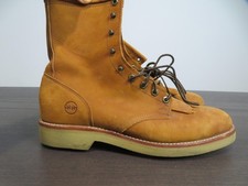 Double-H Lacer Boots Mens 12 Brown Kiltie Western Work Oil Resisting DH9750