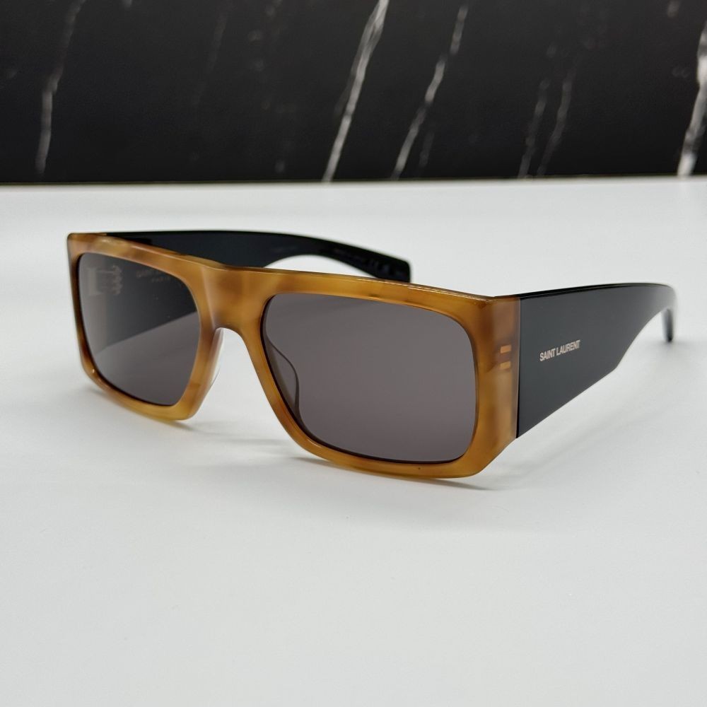 NUOVI OCCHIALI DA SOLE SAINT LAURENT SL635 ACETA 005 UNISEX QUADRATI HAVANA SL635 005