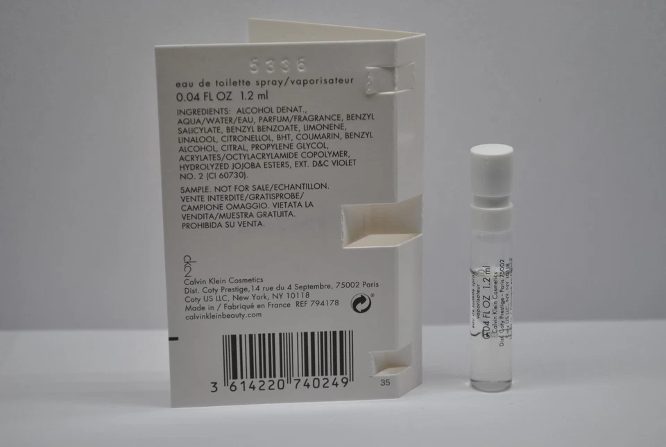 CK2 Calvin Klein Eau De Toilette Muestra Spray Vial 0.04 Fl oz (Paquete de 1) Foto 2 de 4