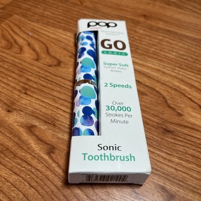 Pop Sonic Go Sonic Super Soft 2 Speed Travel 30,000 Vibes/Sec ToothBrush
