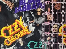 Custom 100% Cotton Woven Fabric Ozzy Osbourne Black Sabbath by the 1/4 Yard 9x56