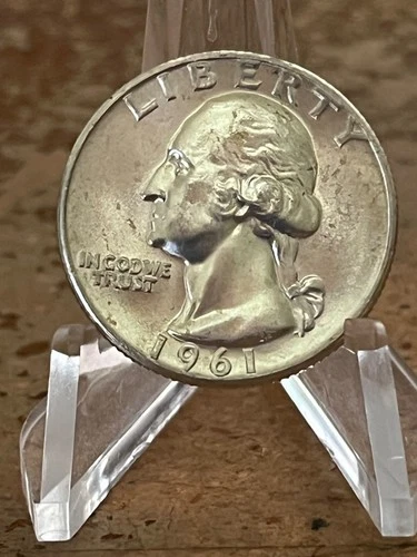 1961 Washington Quarter  BU  90% Silver 25c  # WX94  EXACT COIN