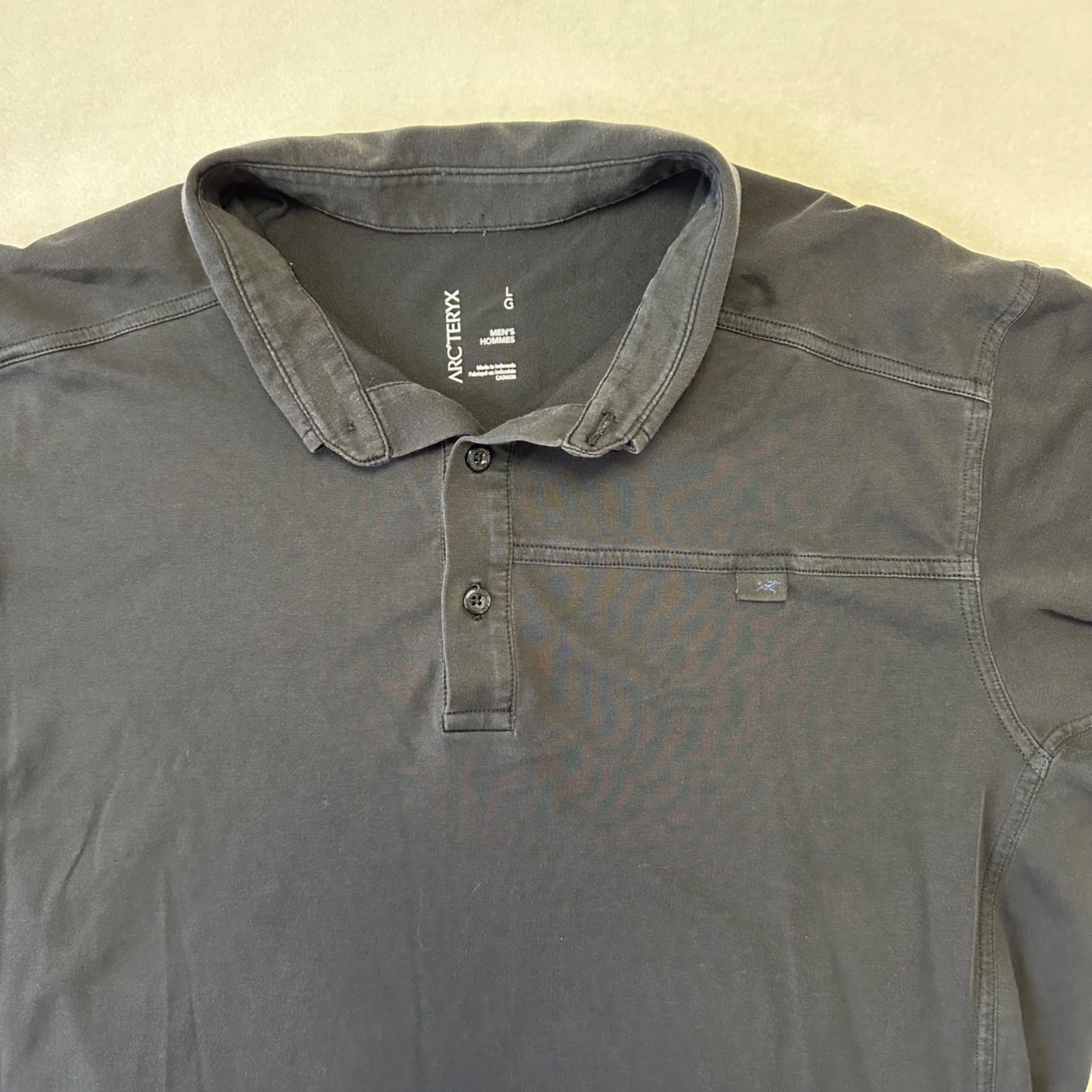 Arcteryx Mens Captive Polo Short Sleeve Shirt Size Large Black Active Golf thumbnail 5