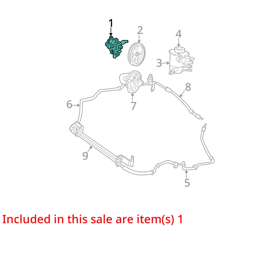 Bomba de columna de dirección asistida Mercury Sable 2001-2005 OEM VF5IA Foto 2 de 3