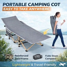 500LBFolding Bed – Heavy Duty Portable Sleeping Cot for Adults, Travel & Camping