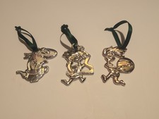 3 Dr Seuss Cat in the Hat Christmas Ornament Metal Official Movie Merchandise