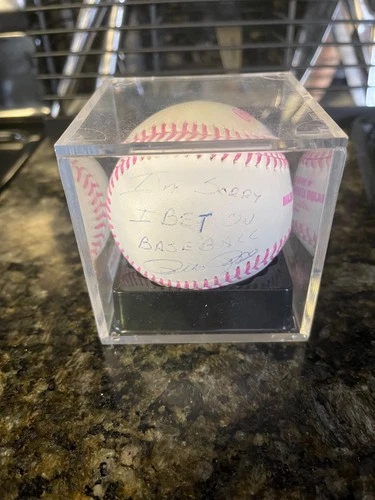 PETE ROSE SIGNED REDS  PSA COA OFFICIAL  W/ SORRY I BET ON BASEBALL