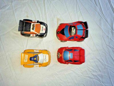 Transformers Go-Bots Playskool Big Adventures Lot of 4 - Prowl-Bot Speedbot Taxi
