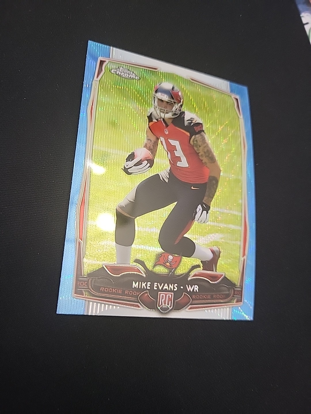 2014 Topps Chrome - Mike Evans #185 Blue Wave Refractor (RC)