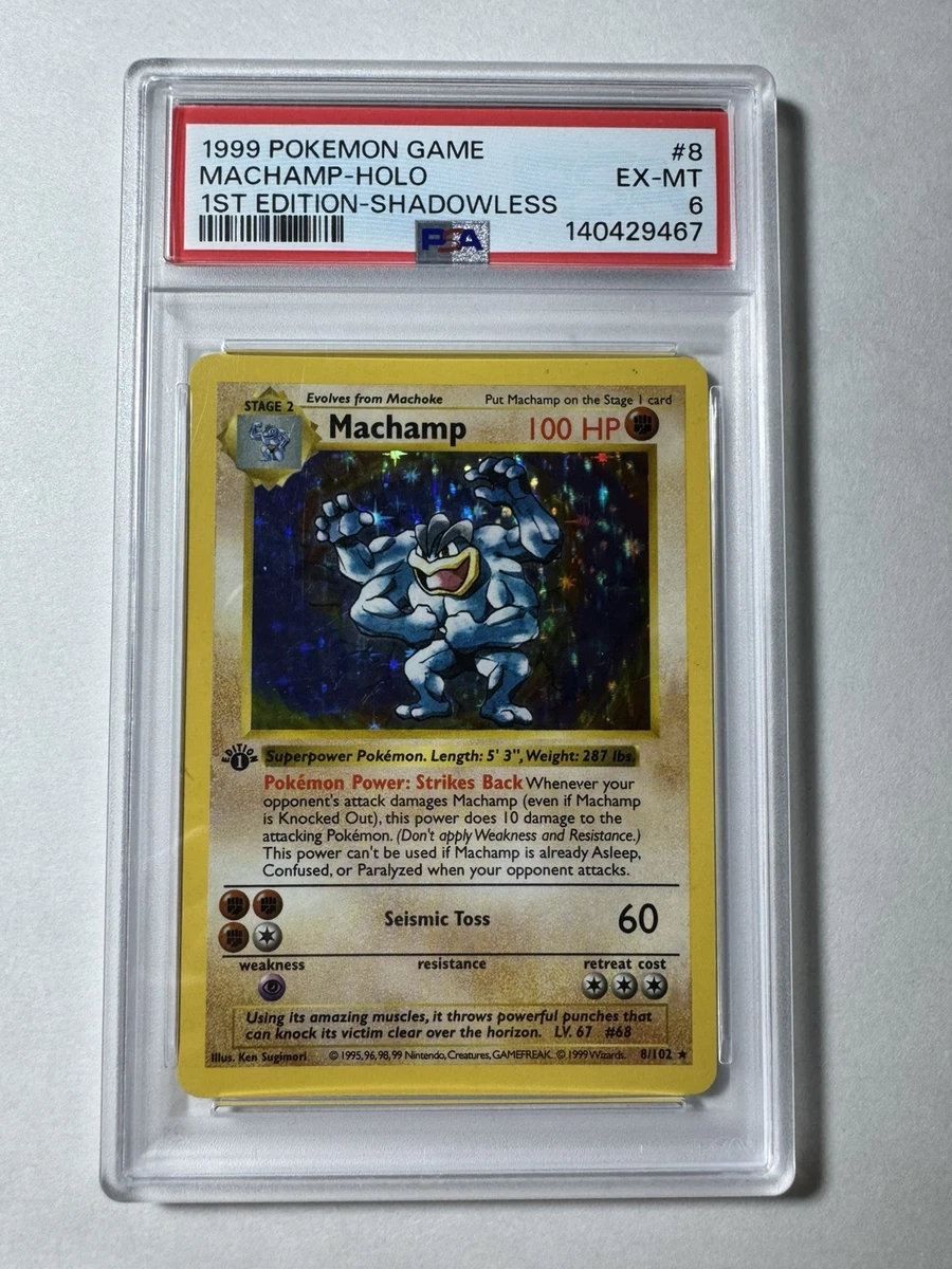 Machamp Pokmon TCG Shadowless Individual Collectible Card Game Cards for sale | eBay Machamp Pokmon TCG Shadowless Individual Collectible Card Game Cards for sale | eBay