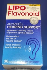 LIPO Flavonoid Advanced Hearing Support 30 Caplets ~ Exp 3/26 FAST FREE SHIP!