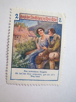 Bund der Deutschen in Nieder Österreich Das zerbrochene Ringlein / Reklamemarke
