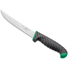  Schraf 6" Serrated Utility Knife with Green TPRgrip Handle