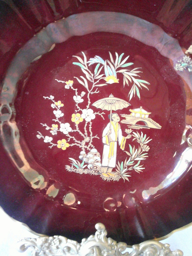 Carlton Ware Rouge Royale "Geisha" Pattern Decorative Cabinet Plate Handpainted - Picture 2 of 5
