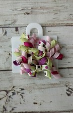 NWT Gymboree Dots Of Fun purple lime pink hair curly barrette polka dots vintage