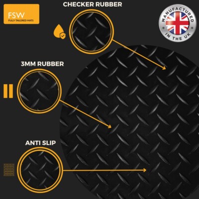 Tailored Black Car Floor Mats For Volvo S40 / V40 1996-2004 – With Trim Edge & Clips
